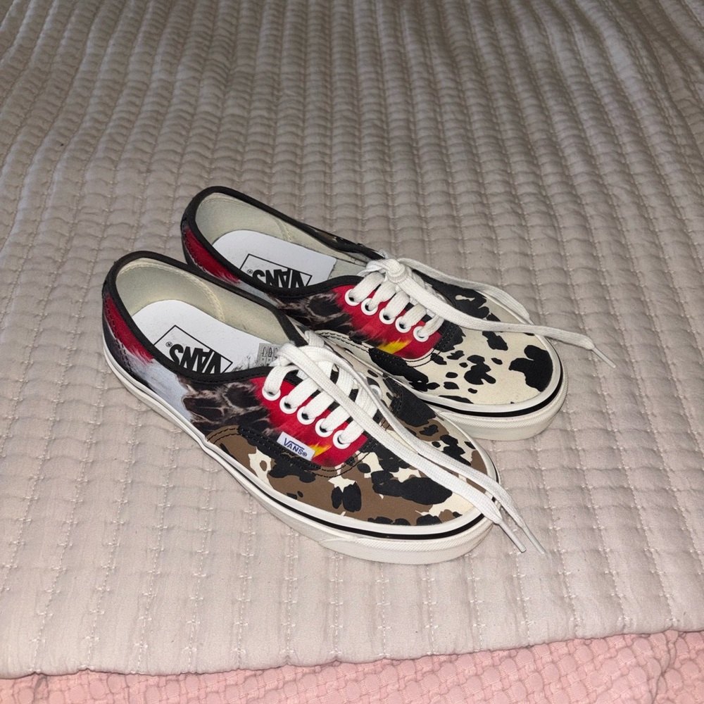 Vans Black and White Animal Print Shoes